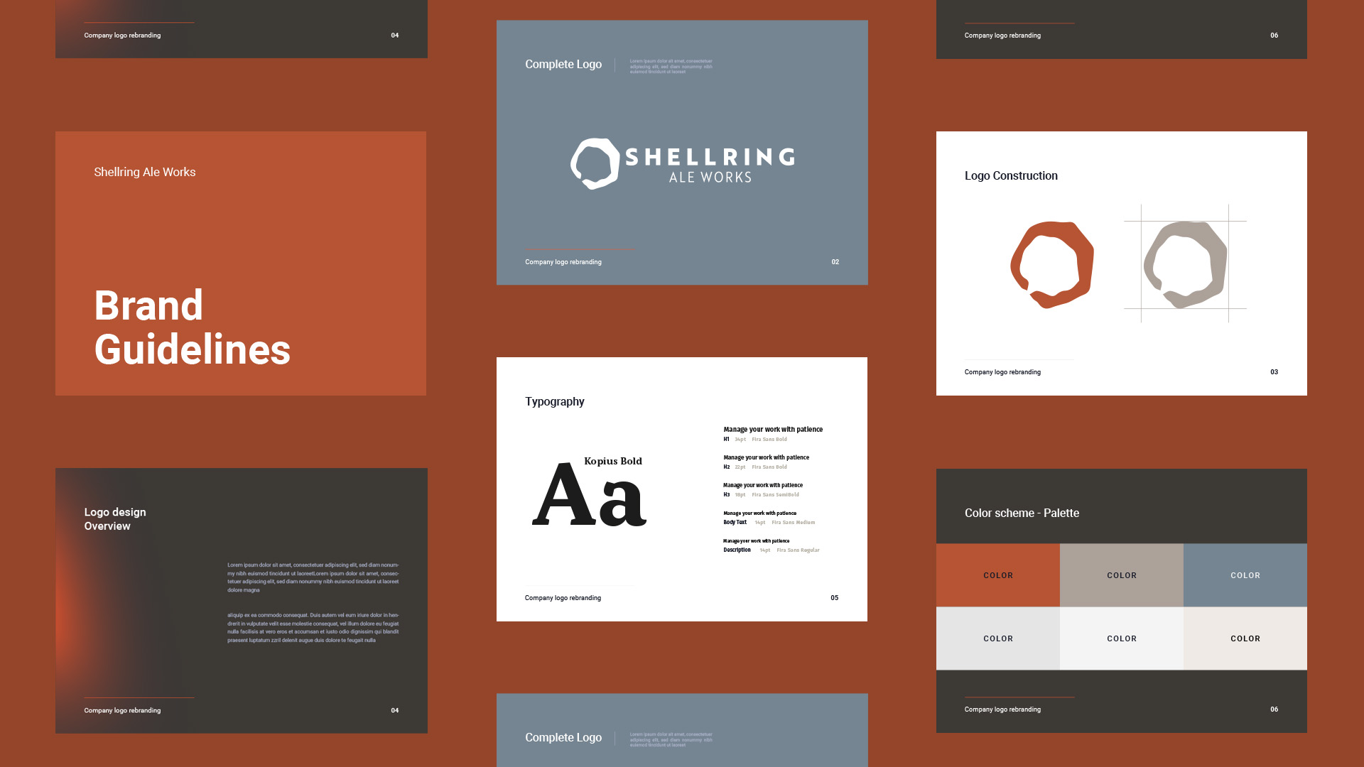 Shellring brand guidelines mockup